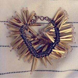 Jcrew Confetti Gold and Pink Bracelet